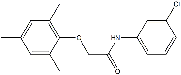 N-(3-chlorophenyl)-2-(mesityloxy)acetamide 化学構造式