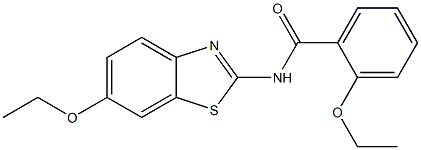 2-ethoxy-N-(6-ethoxy-1,3-benzothiazol-2-yl)benzamide Struktur