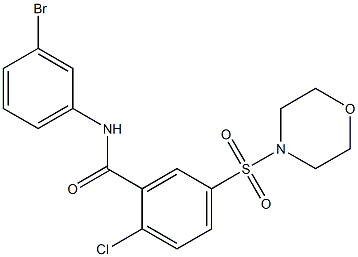 N-(3-bromophenyl)-2-chloro-5-(4-morpholinylsulfonyl)benzamide Structure