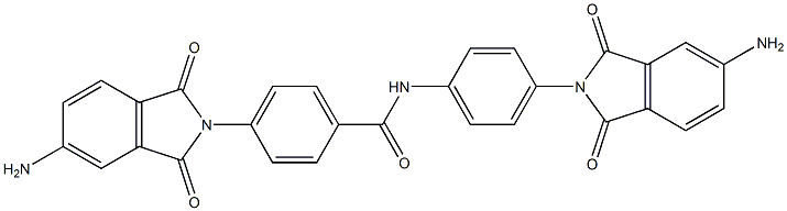 4-(5-amino-1,3-dioxo-1,3-dihydro-2H-isoindol-2-yl)-N-[4-(5-amino-1,3-dioxo-1,3-dihydro-2H-isoindol-2-yl)phenyl]benzamide,,结构式