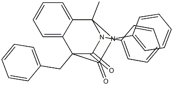 1-benzyl-8-methyl-9,12-diphenyl-9,12-diazatricyclo[6.2.2.0~2,7~]dodeca-2,4,6-triene-10,11-dione 结构式
