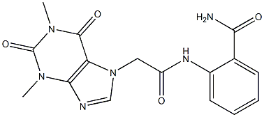  2-{[(1,3-dimethyl-2,6-dioxo-1,2,3,6-tetrahydro-7H-purin-7-yl)acetyl]amino}benzamide