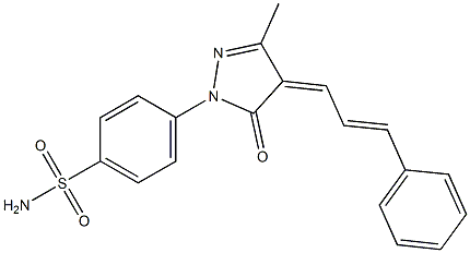 4-[3-methyl-5-oxo-4-(3-phenyl-2-propenylidene)-4,5-dihydro-1H-pyrazol-1-yl]benzenesulfonamide|