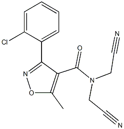 3-(2-chlorophenyl)-N,N-bis(cyanomethyl)-5-methyl-4-isoxazolecarboxamide