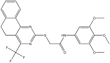 2-{[4-(trifluoromethyl)-5,6-dihydrobenzo[h]quinazolin-2-yl]sulfanyl}-N-(3,4,5-trimethoxyphenyl)acetamide