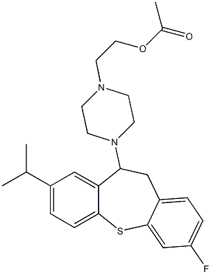 2-[4-(3-fluoro-8-isopropyl-10,11-dihydrodibenzo[b,f]thiepin-10-yl)-1-piperazinyl]ethyl acetate Structure