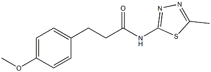 3-(4-methoxyphenyl)-N-(5-methyl-1,3,4-thiadiazol-2-yl)propanamide Structure