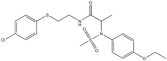 N-{2-[(4-chlorophenyl)sulfanyl]ethyl}-2-[4-ethoxy(methylsulfonyl)anilino]propanamide Structure