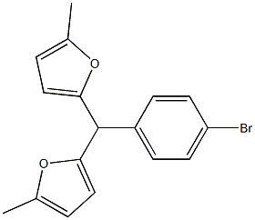 2-[(4-bromophenyl)(5-methyl-2-furyl)methyl]-5-methylfuran,,结构式