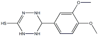 6-(3,4-dimethoxyphenyl)-1,2,5,6-tetrahydro-1,2,4,5-tetraazine-3-thiol Structure