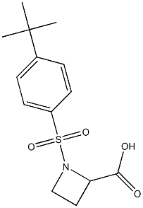 1-[(4-tert-butylphenyl)sulfonyl]-2-azetidinecarboxylic acid,,结构式