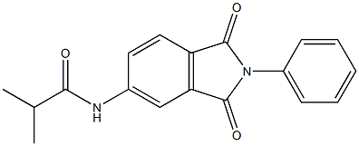N-(1,3-dioxo-2-phenyl-2,3-dihydro-1H-isoindol-5-yl)-2-methylpropanamide,,结构式