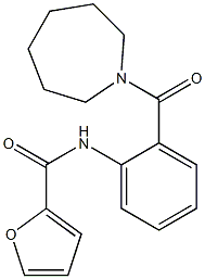 N-[2-(1-azepanylcarbonyl)phenyl]-2-furamide 结构式