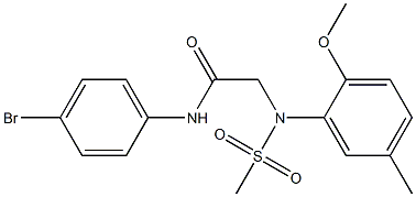 N-(4-bromophenyl)-2-[2-methoxy-5-methyl(methylsulfonyl)anilino]acetamide