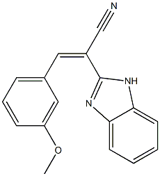 2-(1H-benzimidazol-2-yl)-3-(3-methoxyphenyl)acrylonitrile Structure