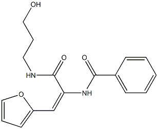 N-(2-(2-furyl)-1-{[(3-hydroxypropyl)amino]carbonyl}vinyl)benzamide Structure