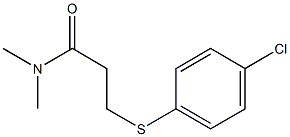 3-[(4-chlorophenyl)sulfanyl]-N,N-dimethylpropanamide 结构式