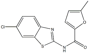 N-(6-chloro-1,3-benzothiazol-2-yl)-5-methyl-2-furamide Structure