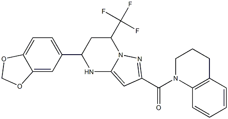  1-{[5-(1,3-benzodioxol-5-yl)-7-(trifluoromethyl)-4,5,6,7-tetrahydropyrazolo[1,5-a]pyrimidin-2-yl]carbonyl}-1,2,3,4-tetrahydroquinoline