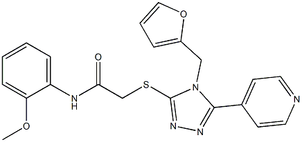 2-{[4-(2-furylmethyl)-5-(4-pyridinyl)-4H-1,2,4-triazol-3-yl]sulfanyl}-N-(2-methoxyphenyl)acetamide|