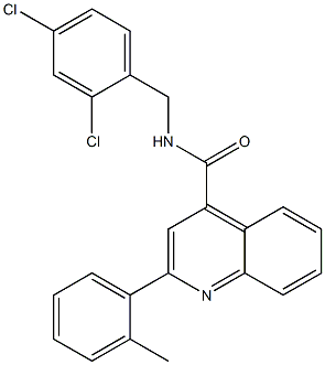N-(2,4-dichlorobenzyl)-2-(2-methylphenyl)quinoline-4-carboxamide Struktur