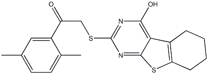 1-(2,5-dimethylphenyl)-2-[(4-hydroxy-5,6,7,8-tetrahydro[1]benzothieno[2,3-d]pyrimidin-2-yl)sulfanyl]ethanone