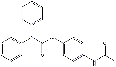 4-(acetylamino)phenyl diphenylcarbamate Structure