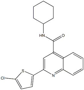 2-(5-chloro-2-thienyl)-N-cyclohexyl-4-quinolinecarboxamide