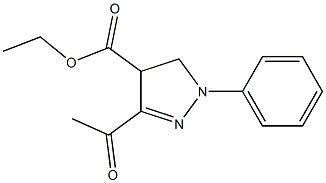 ethyl 3-acetyl-1-phenyl-4,5-dihydro-1H-pyrazole-4-carboxylate Structure