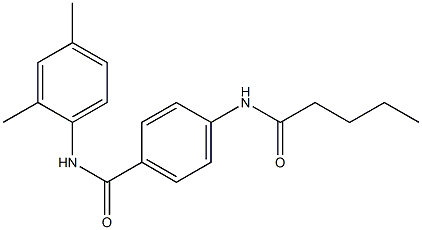 N-(2,4-dimethylphenyl)-4-(pentanoylamino)benzamide Structure