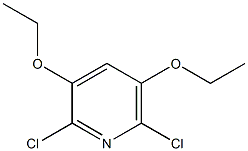 2,6-dichloro-3,5-diethoxypyridine Struktur