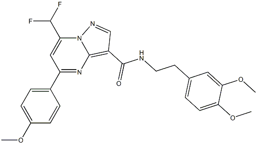 7-(difluoromethyl)-N-[2-(3,4-dimethoxyphenyl)ethyl]-5-(4-methoxyphenyl)pyrazolo[1,5-a]pyrimidine-3-carboxamide