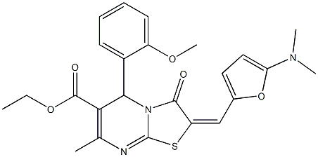 ethyl 2-{[5-(dimethylamino)-2-furyl]methylene}-5-(2-methoxyphenyl)-7-methyl-3-oxo-2,3-dihydro-5H-[1,3]thiazolo[3,2-a]pyrimidine-6-carboxylate|