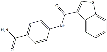 N-[4-(aminocarbonyl)phenyl]-1-benzothiophene-3-carboxamide|