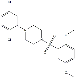 1-(2,5-dichlorophenyl)-4-[(2,5-dimethoxyphenyl)sulfonyl]piperazine Structure