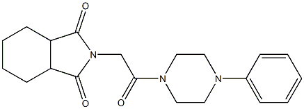 2-[2-oxo-2-(4-phenyl-1-piperazinyl)ethyl]hexahydro-1H-isoindole-1,3(2H)-dione Structure