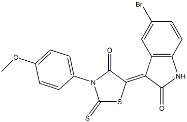 5-bromo-3-[3-(4-methoxyphenyl)-4-oxo-2-thioxo-1,3-thiazolidin-5-ylidene]-1,3-dihydro-2H-indol-2-one