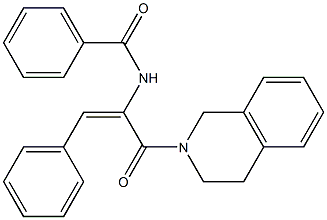 N-[1-(3,4-dihydro-2(1H)-isoquinolinylcarbonyl)-2-phenylvinyl]benzamide 结构式