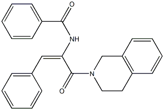 N-[1-(3,4-dihydro-2(1H)-isoquinolinylcarbonyl)-2-phenylvinyl]benzamide 化学構造式