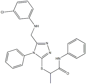 2-({5-[(3-chloroanilino)methyl]-4-phenyl-4H-1,2,4-triazol-3-yl}sulfanyl)-N-phenylpropanamide