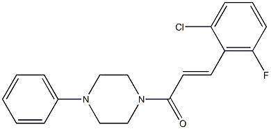 1-[3-(2-chloro-6-fluorophenyl)acryloyl]-4-phenylpiperazine Structure