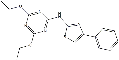 N-(4,6-diethoxy-1,3,5-triazin-2-yl)-N-(4-phenyl-1,3-thiazol-2-yl)amine Struktur