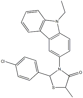 2-(4-chlorophenyl)-3-(9-ethyl-9H-carbazol-3-yl)-5-methyl-1,3-thiazolidin-4-one