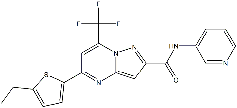 5-(5-ethyl-2-thienyl)-N-(3-pyridinyl)-7-(trifluoromethyl)pyrazolo[1,5-a]pyrimidine-2-carboxamide,,结构式