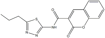 2-oxo-N-(5-propyl-1,3,4-thiadiazol-2-yl)-2H-chromene-3-carboxamide Structure