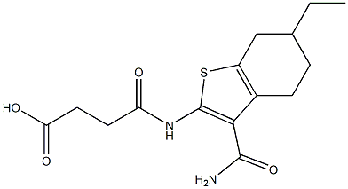  4-{[3-(aminocarbonyl)-6-ethyl-4,5,6,7-tetrahydro-1-benzothien-2-yl]amino}-4-oxobutanoic acid