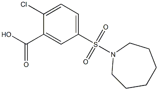 5-(1-azepanylsulfonyl)-2-chlorobenzoic acid Struktur