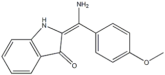 2-[amino(4-methoxyphenyl)methylene]-1,2-dihydro-3H-indol-3-one 结构式