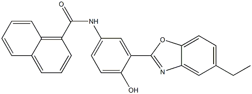 N-[3-(5-ethyl-1,3-benzoxazol-2-yl)-4-hydroxyphenyl]-1-naphthamide 结构式