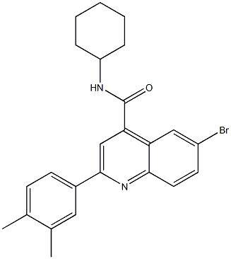 6-bromo-N-cyclohexyl-2-(3,4-dimethylphenyl)-4-quinolinecarboxamide